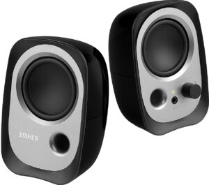 BOXE EDIFIER 2.0, RMS: 4W (2 x 2W), bass reflex port, USB power, black, „R12U” (timbru verde 0.8 lei)