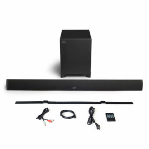 BOXE EDIFIER soundbar, bluetooth 4.0, RMS: 145W (2 x 16W, 2 x 19W, 1 x 75W), woofer 8″, medii 2.75″, inalte 0.75″, frecv. raspuns 48Hz-20KHz, Line-in/AUX/optic/coax,tel wireless,dim1000x79x80mm, black, „B7-BK” (include TV 1.75 lei)