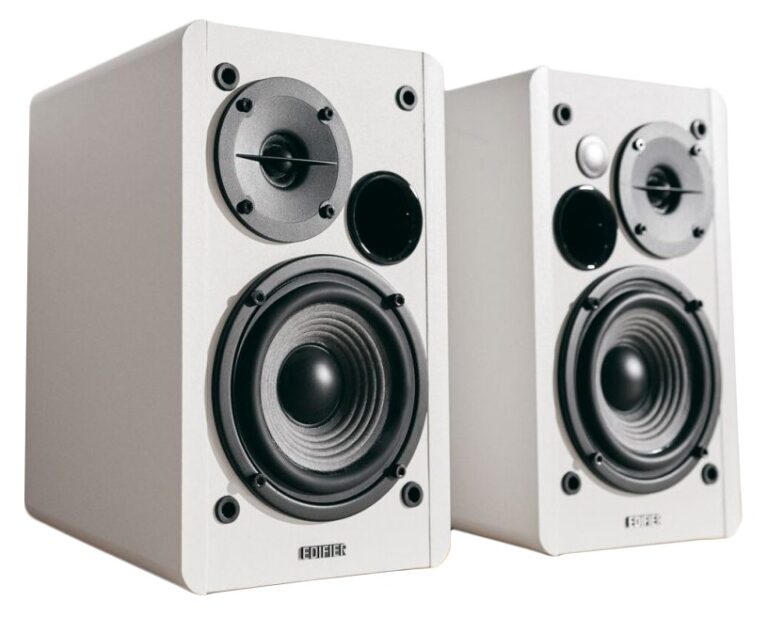 BOXE EDIFIER 2.0, RMS: 42W (2 x 21W), telecomanda wireless, volum, bass, treble, white, „R1280Tw” (timbru verde 11.00 lei)