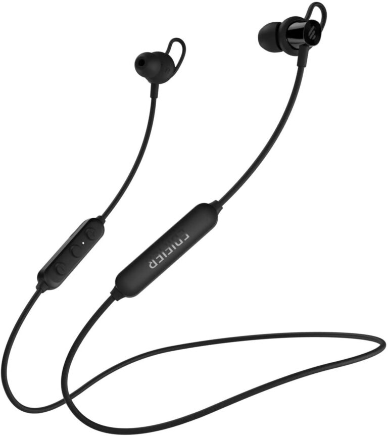 CASTI Edifier, „Sports”, wireless, intraauriculare cu fir de legatura, pt smartphone, microfon pe fir, conectare prin Bluetooth 5.0, negru, „W200BT-SE-BK”, (include TV 0.18lei)
