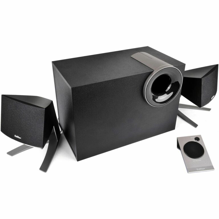 BOXE EDIFIER 2.1, RMS: 28W (2 x 8W, 1 x 12W), telecomanda pe fir, Iesire casti; black; raport semnal-zgomot: #85dBA; frecventa raspuns – sateliti: 140Hz – 20kHz, subwoofer: 20Hz – 130kHz, black, „M1380”- 392148 (timbru verde 11.00 lei)