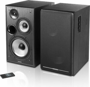 BOXE EDIFIER 2.0, RMS: 136W (2 x 14W, 2 x 14W, 2 x 40W), bluetooth 5.1, telecomanda wireless, volum, bass, treble, sub-out, black,”R2750DB” (timbru verde 11.00 lei)