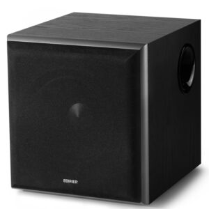 SUBWOOFER EDIFIER, RMS: 70W activ, 8″ bass, RCA Line-in/Line-out, automatic stand-by, frecv. 38Hz-200Hz, MDF 21mm, black, ” T5-BK” (include TV 3.5lei)