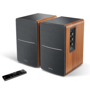 BOXE EDIFIER 2.0, RMS: 42W (2 x 21W), bluetooth, telecomanda wireless, volum, bass, treble, optical, sub-out, brown, „R1280DBS-BR” (timbru verde 11.00 lei)