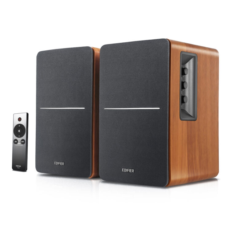 BOXE EDIFIER 2.0, RMS: 42W (2 x 21W), telecomanda wireless, volum, bass, treble, sub-out, brown, „R1280TS-BR” (timbru verde 11.00 lei)