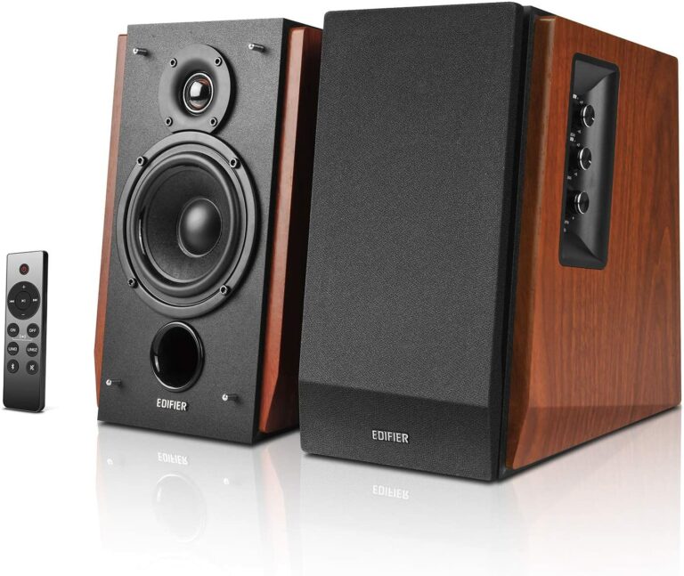 BOXE EDIFIER 2.0, RMS: 66W (2 x 15W, 2 x 18W), bluetooth, telecomanda wireless, volum, bass, treble, dual RCA, sub-out, brown, „R1700BTS-BR” (timbru verde 11.00 lei)