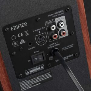 BOXE EDIFIER 2.0, RMS: 66W (2 x 15W, 2 x 18W), bluetooth, telecomanda wireless, volum, bass, treble, dual RCA, sub-out, brown, „R1700BTS-BR” (timbru verde 11.00 lei)