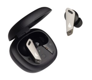 CASTI Edifier, wireless, intraauriculare – butoni, pt smartphone, microfon pe casca, conectare prin Bluetooth 5.0, negru / argintiu, „TWSNB2-BK”, (include TV 0.18lei)