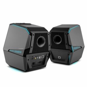 BOXE EDIFIER Gaming 2.0, RMS: 88W (2 x 12W, 2 x 32W), bass 4″, control volum, BT/USB/AUX/Optical/Coaxial, sound mode: Music/Game/Movie, 11 x LED RGB, frecv. raspuns 55Hz-20KHz, 220V power, black, „G5000-BK” (timbru verde 0.8 lei)