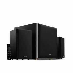 BOXE EDIFIER 2.1, RMS: 110W (2 x 20W, 1 x 70W), bluetooth, telecomanda wireless, volum, bass, treble, optical, coaxial, black, „M601DB-BK” (include TV 10lei)