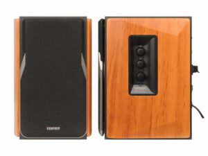 BOXE EDIFIER 2.0, RMS: 42W (2 x 21W), telecomanda wireless, volum, bass, treble, brown, „R1380T-BR” (timbru verde 11.00 lei)