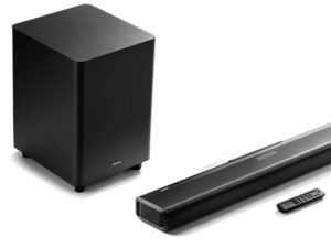 BOXE EDIFIER soundbar, bluetooth 5.0, RMS: 175W (3 x 15W, 4 x 15W, 1 x 70W), woofer 8″, bass 2.75″, inalte 0.75″,frecv.raspuns 45Hz-20KHz, HDMI eARC/HDMI/AUX/optic/coax, woofer wireless,dim850x70x120mm, metal grey, „B700-MG”(timbru verde 2 lei)