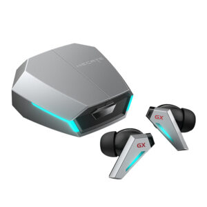 CASTI Edifier, wireless, gaming, intraauriculare – butoni, utilizare multimedia, smartphone, microfon pe casca, conectare prin Bluetooth 5.0, RGB, ANC, USB-C, gri, „GX07-GR”, (timbru verde 0.8 lei)