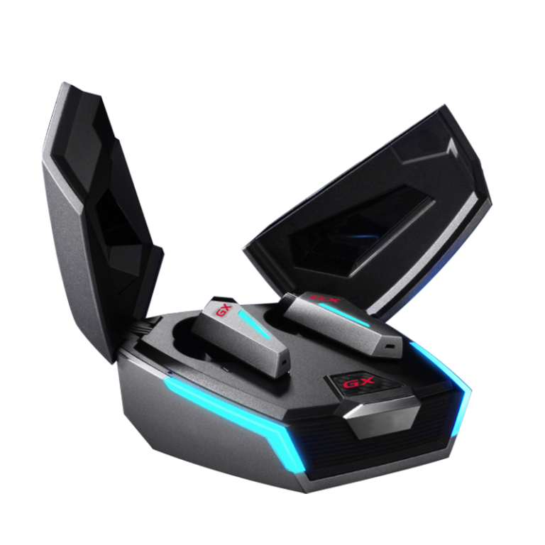 CASTI Edifier, wireless, gaming, intraauriculare – butoni, utilizare multimedia, smartphone, microfon pe casca, conectare prin Bluetooth 5.0, RGB, ANC, USB-C, gri, „GX07-GR”, (include TV 0.8lei)